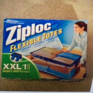 Ziploc Flexible Tote 1 XXL Heavy Duty Zip Transparent Bag 22 Gallon Storage